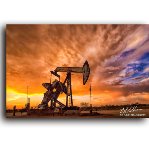 A Bethlehem Pumpjack at sunset. By Bob Callender