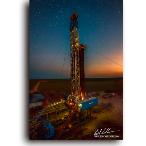 A rig is greated by a starry night in the image The Stars at Night by Bob Callender.