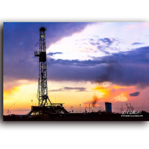 Rig 8 at sunset with a lavender hue. By Bob Callender